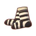brown-stripe socks