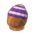 purple knit hat